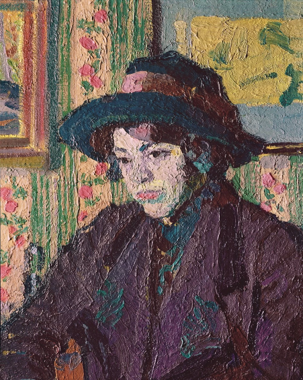 Harold Gilman - Ragazza con una tazza di tè, dettaglio